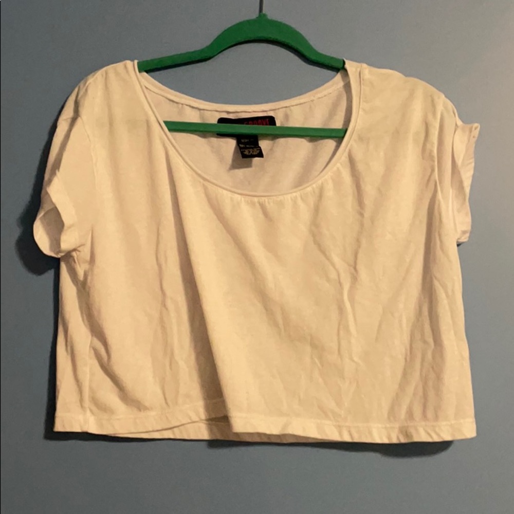 white crop top